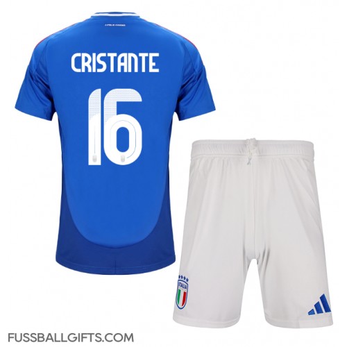 Italien Bryan Cristante #16 Fußballbekleidung Heimtrikot Kinder EM 2024 Kurzarm (+ kurze hosen)